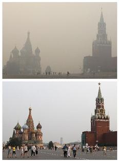 Βελτιωμένη αισθητά η ατμόσφαιρα στη ρωσική πρωτεύουσα
