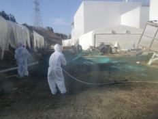 Το προσωπικό στο πυρηνικό εργοστάσιο της Φουκουσίμα συνεχίζει τις προσπάθειες για να σταματήσει η διαρροή ραδιενέργειας.